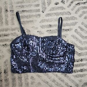 New* Blue Sparkly Top